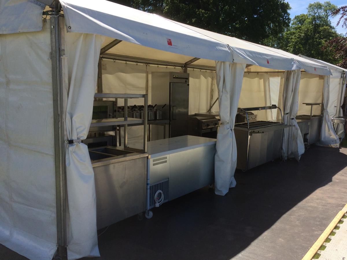 Open marquee kitchen to feed competitors and spectators at the Great North Swim.