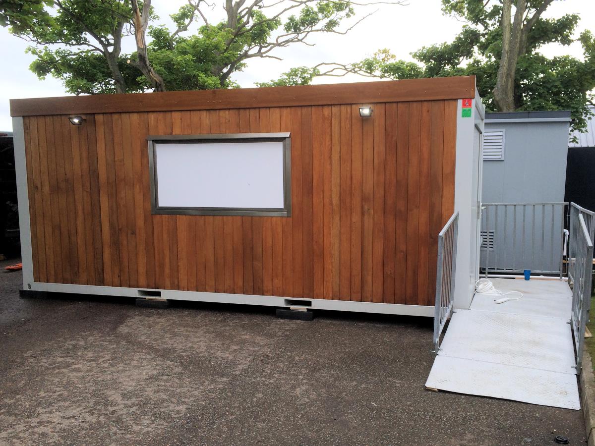 A takeway kiosk with a full kitchen to the rear installed at St Andrews.